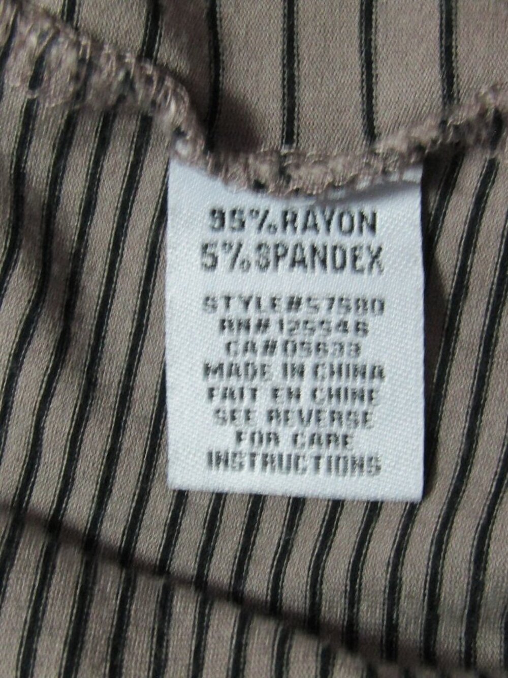 Habitat Clothes To Live In Dress L Mocha Black Stripe Sleeveless Pockets Artsy - Picture 10 of 12